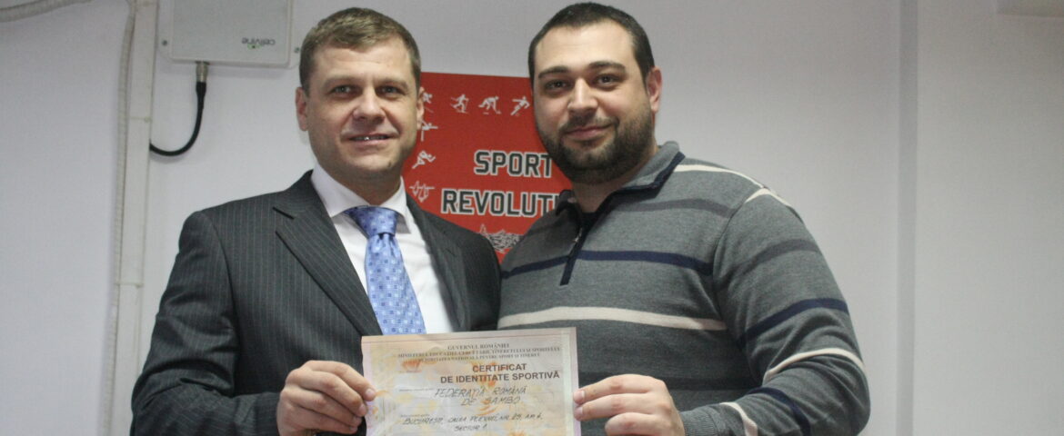 SAMBO a primit Certificatul de Identitate Sportivă