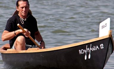 Ivan Patzaichin a oferit o demonstraţie de vâslit în canotcă la Galaţi, pe apele Dunării