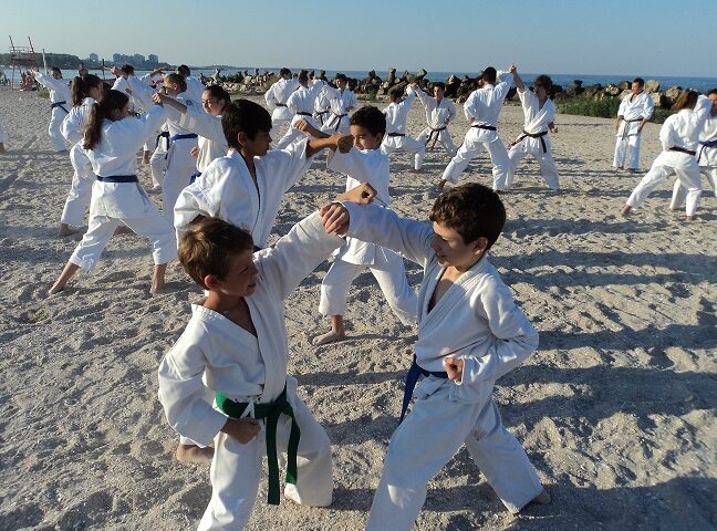 Stagiu de karate SKDUN la malul mării