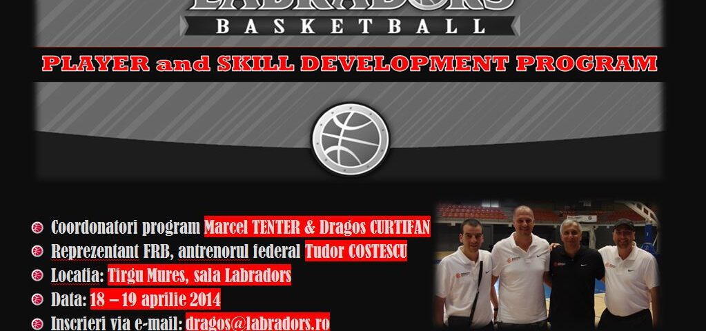 Marcel Ţenter îi iniţiază pe micii baschetbalişti la Târgu Mureş