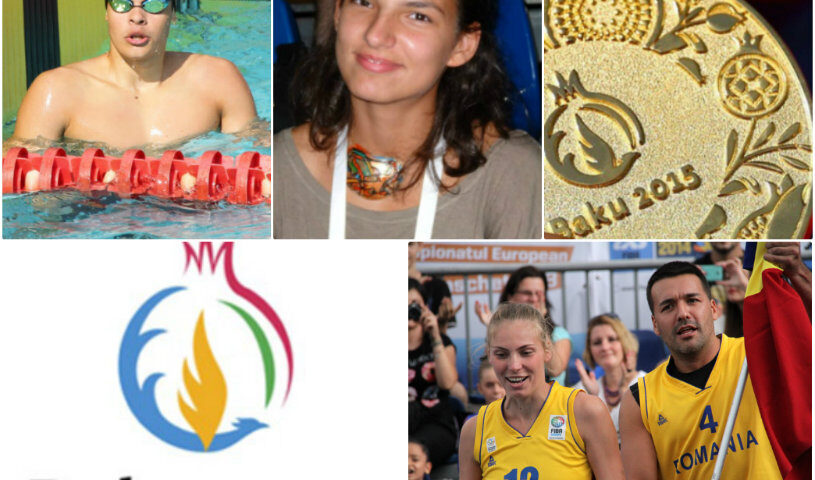 Echipele de spadă feminin și sabie masculin, în finalele Jocurilor Europei. Înotătorul Robert Glință, semifinalist la 50 spate