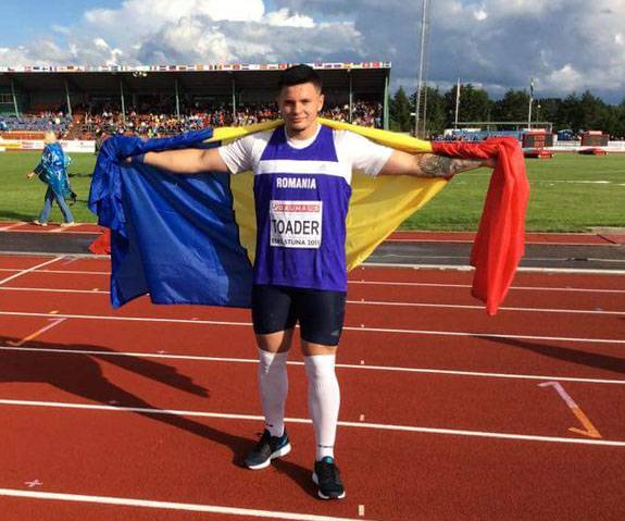 Rareș Toader confirmă și la Europenele de juniori din Suedia, unde a luat argintul la aruncarea greutății