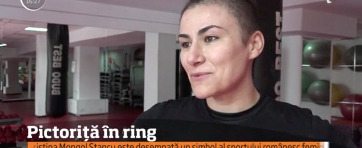 Observator TV: Cristiana Mongol Stancu, pictoriţă şi campioană mondială la kick-boxing