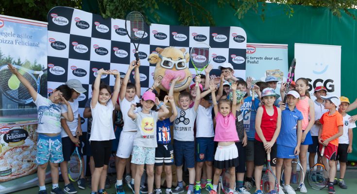 Demonstraţie de tenis la Dr. Oetker Junior Trophy
