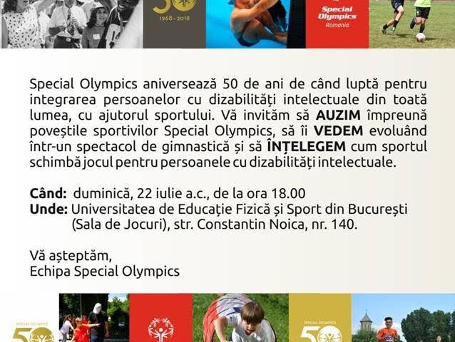 Special Olympics, la 50 de ani