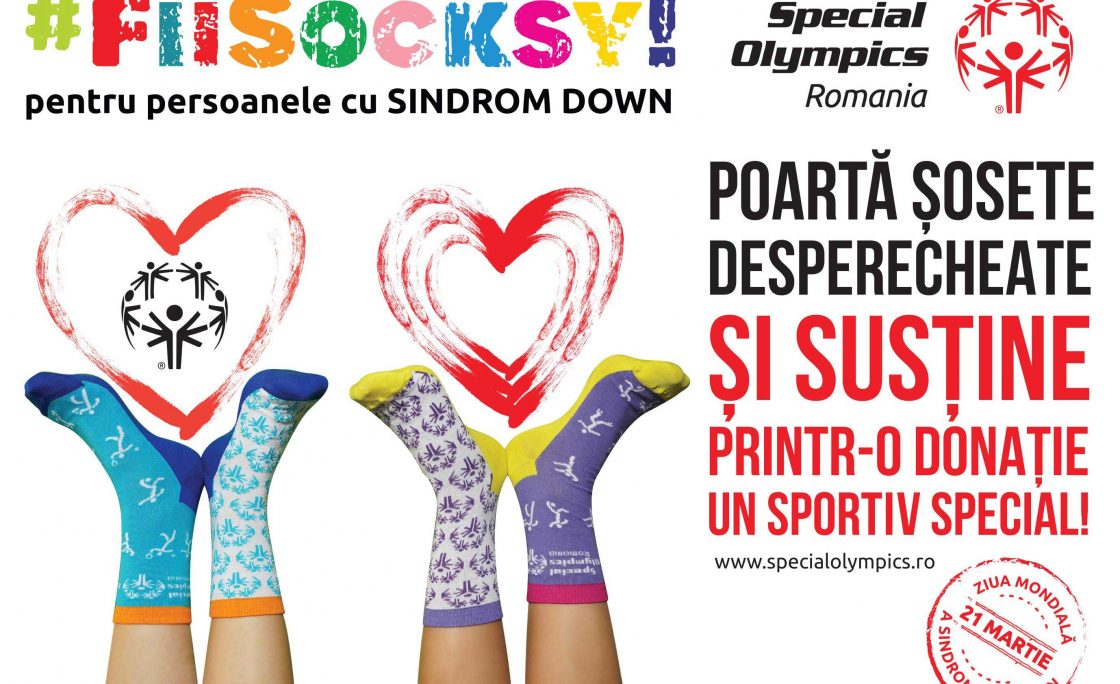 De ziua Mondială a Sindromului Down, mii de oameni au fost #SOCKSY pentru sportivii și campionii Special Olympics România